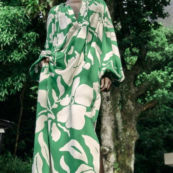 Balloon - sleeved Dress - Picture 5 of 6